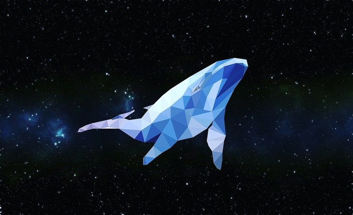 Звездный кит Арт, Цифровой рисунок, Low poly, Рисунок, Кит