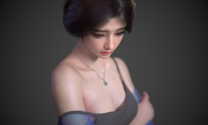 3D Girl by Yang Xin 3D, , , Autodesk Maya, Marmoset Toolbag, Zbrush, 