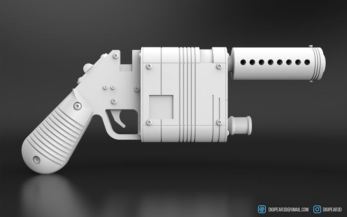 Бластер LPA NN-14 из фильма "Звездные войны" 3D, 3D моделирование, 3D печать, 3D графика, Star Wars, Бластер, Пистолеты, Хан Соло, Звездные войны VII: Пробуждение силы, Огнестрельное оружие, Длиннопост