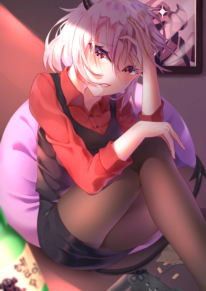  Helltaker, Malina, Anime Art, 