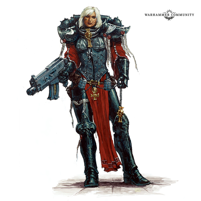 "Sister of Battle"byKarl Kopinski Karl Kopinski, Adepta Sororitas, Warhammer 40k, Wh Art