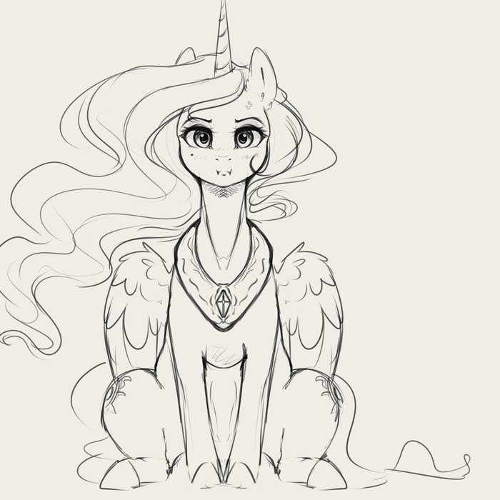  My Little Pony, Ponyart, Princess Celestia, Miokomata