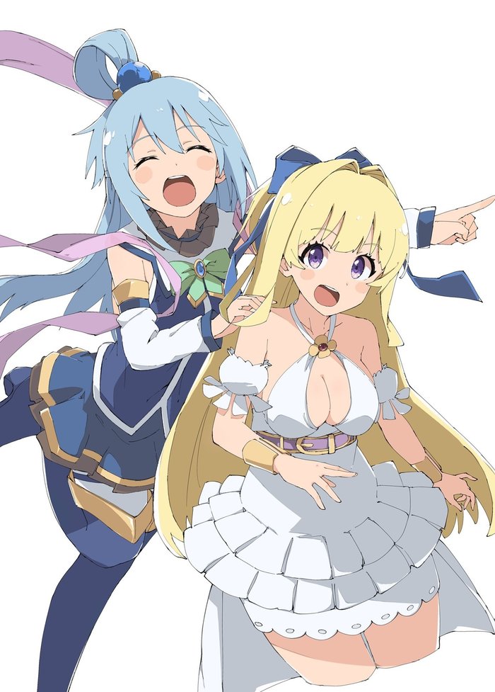  ,    Anime Art, , Aqua, Ristarte, Konosuba, Shinchou Yuusha, 