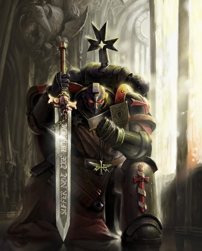 Black Templar byKim Chan Black Templars, Wh Art, Warhammer 40k, Adeptus Astartes, Kim Chan