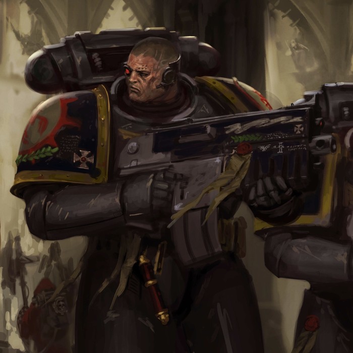 "Malevolence Amongst Scorpions" by George Earl Abalayan George Earl Abalayan, Wh Art, Warhammer 40k, Adeptus Astartes, Adeptus Mechanicus, , Red Scorpions