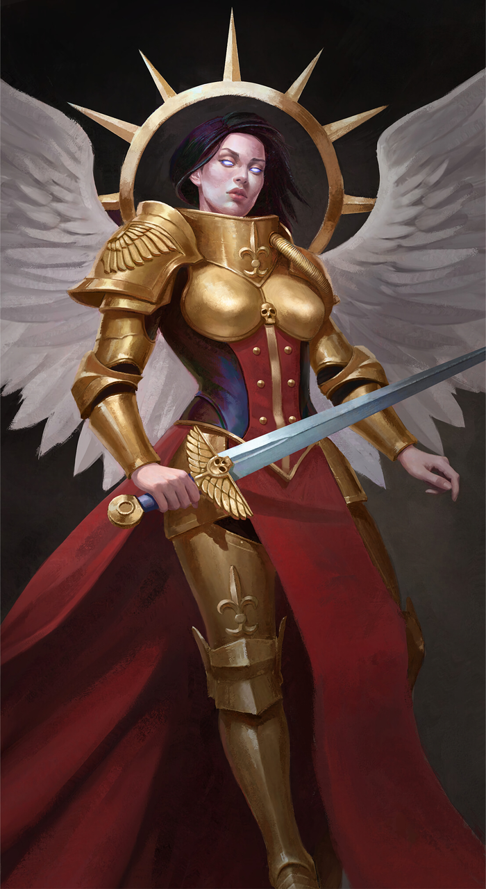 Saint Celestine byMariia Bulgakova Saint Celestine, Living Saint, Adepta Sororitas, Warhammer 40k, Wh Art