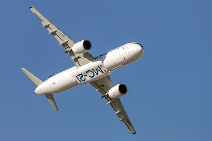 МС-21 с новыми двигателями Мс-21-300, Мс-21, Иркут, Дубай, Авиашоу, ОАЭ, Пд-14, Длиннопост