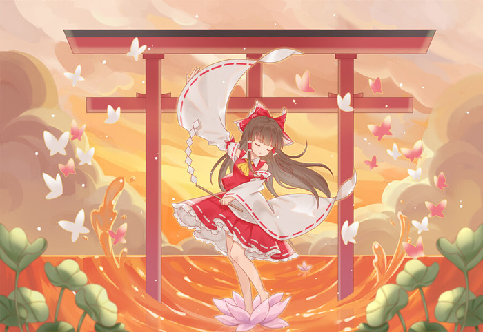 Reimu Touhou, Hakurei Reimu, Anime Art, , 