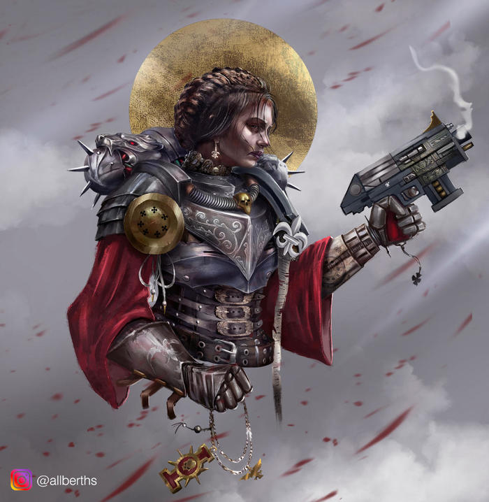 Sisters of Battle by AboSargsyan Warhammer 40k, Wh Art, Adepta Sororitas, Ecclesiarchy, Imperium