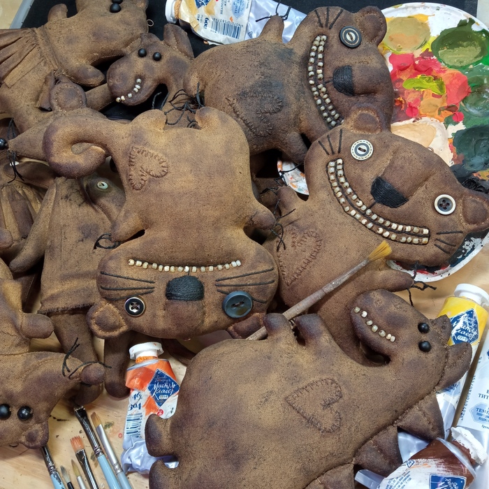 Чем это все покрашено? Рукоделие с процессом, Примитивная игрушка, Авторская игрушка, Дракон, Тигр, Длиннопост