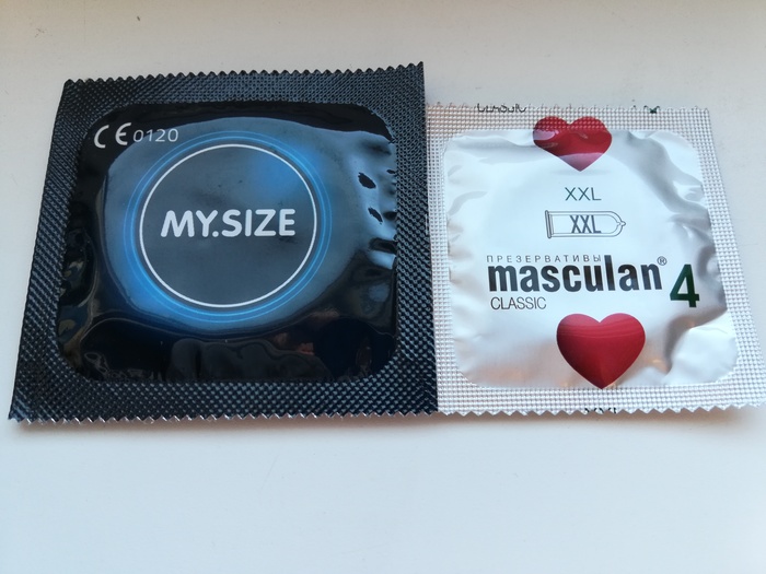 MySize 69 в сравнении с обычным презервативом | Пикабу