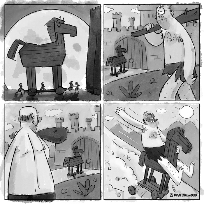 Я же говорил, надо рыть подкоп!