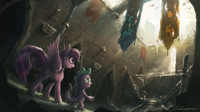      My Little Pony, Twilight Sparkle, Spike, Huussii