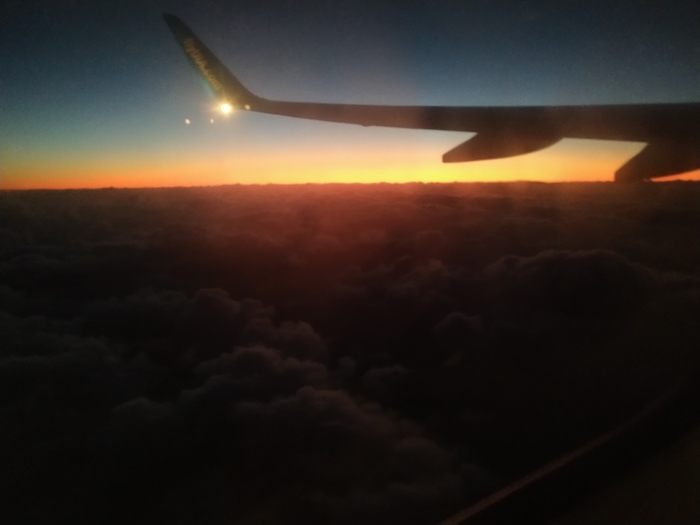 Закат над атлантикой Красота, Фото на тапок, Солнце, Облака, Небо, Boeing, Самолет