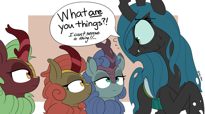   ?! My Little Pony, Cinder Glow, Queen Chrysalis, Original Character, MLP Kirin, Icey