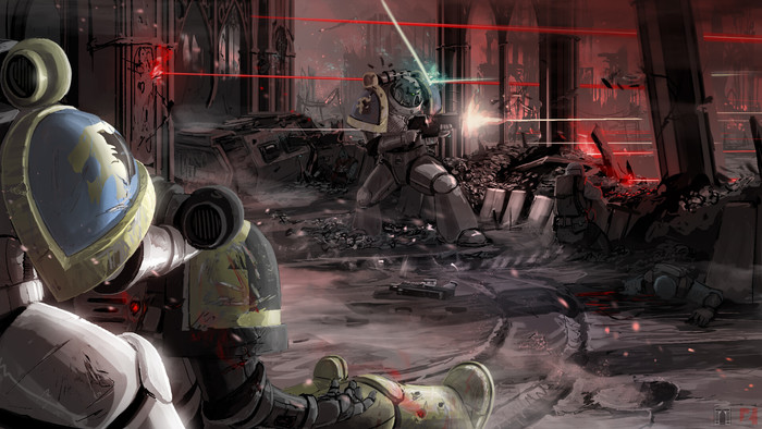 Wh40k Art byDanilo Andric Warhammer 40k, Wh Art, Death Korps of Krieg, Officio Assassinorum, Inquisition, Imperial Fists, Vindicare Assasin, Eversor, Lamenters, Red Scorpions, Novamarines, Alpha-legion,  , 