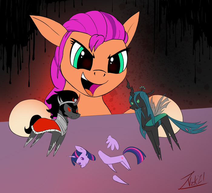  My Little Pony, Sunny Starscout, Queen Chrysalis, King Sombra, Zoarvek