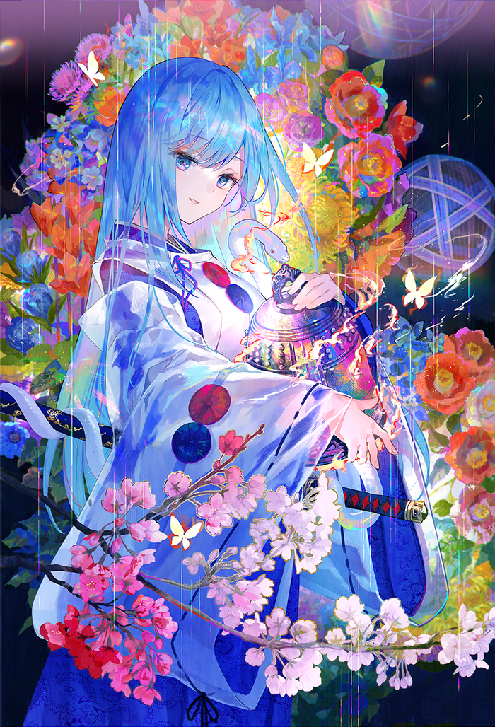 The Puppeteer - White Patron Flower , Anime Art, Pixiv, , 