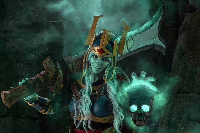 Косплей на Wraith King (fem) из Dota 2 Игры, Компьютерные игры, Косплей, Dota 2, Девушки, Фотография, Game Art, Wraith King, Длиннопост