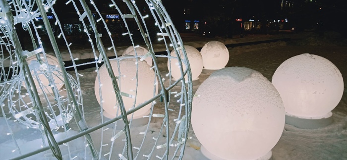 Мурманск новогодний - 2022 Кольский полуостров, Север, История, Город, Праздники, Новый Год, Иллюминация, Огни, Украшение, Гирлянда, Арт, Настроение, Зима, Рождество, Мурманск, Достопримечательности, Длиннопост