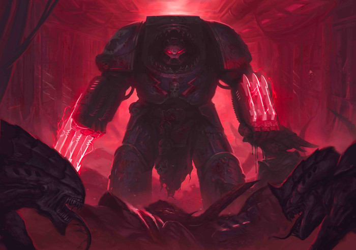 Tyberos the Red WakeTyberos, the Chapter master of the Carcharodons byL J Koh