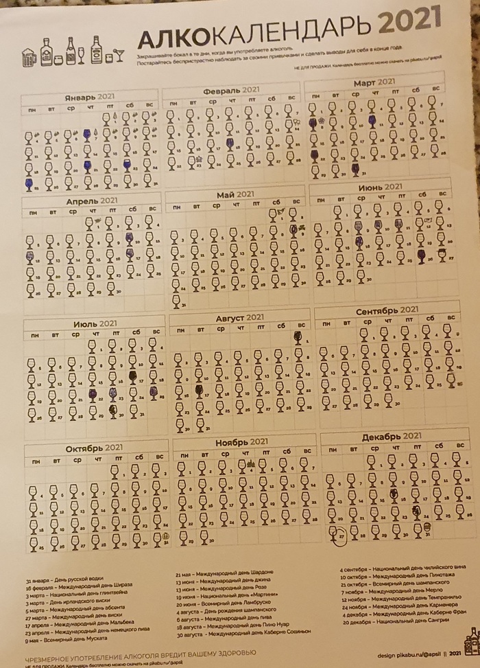 Алкокалендарь