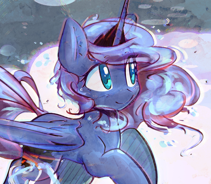   , My Little Pony, Ponyart, Princess Luna, Mirroredsea, 