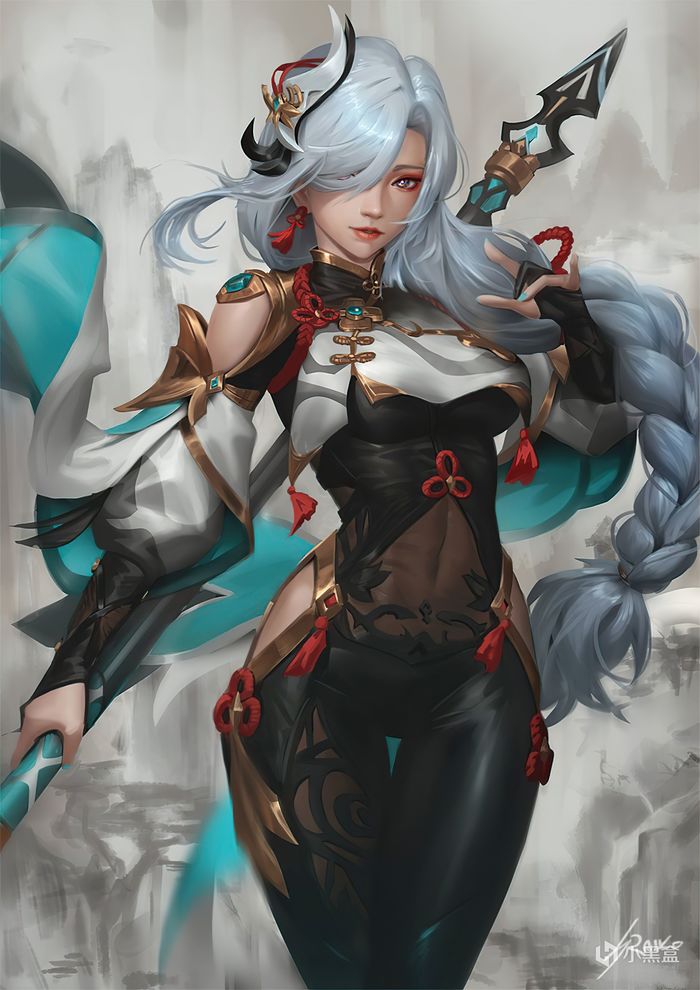    Shenhe , , Genshin Impact, Shenhe (Genshin Impact), , Raikoart, Anime Art, , 