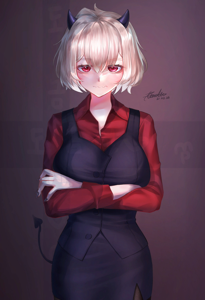  Helltaker, Malina, Anime Art, 