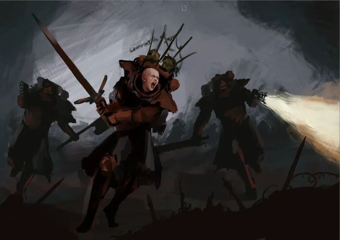 Fallen Sisters of Battle byJuan Toledano Juan Toledano, Adepta Sororitas, Chaos cultists, Wh Art, Warhammer 40k