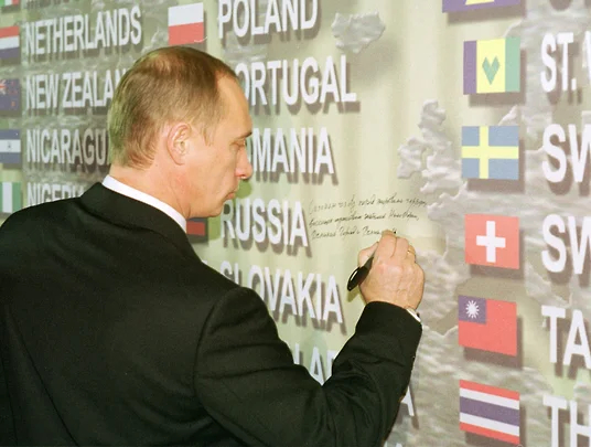 Фото из другой реальности Владимир Путин, Джордж Буш, США, Прошлое, Сюрреализм, Политика, Длиннопост