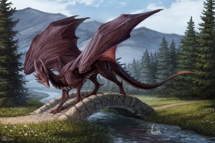 Norwegian dragon , , , Azany Art