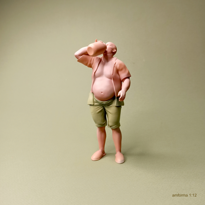 Сушняк Миниатюра, Моделизм, Стендовый моделизм, Покраска миниатюр, Масштабная модель, 3D печать, 3D моделирование, 3D, Фигурки, Сушняк, Мужчины, Настоящий мужик, Мужики поймут, Пузо, Лысые, Длиннопост, Рукоделие без процесса
