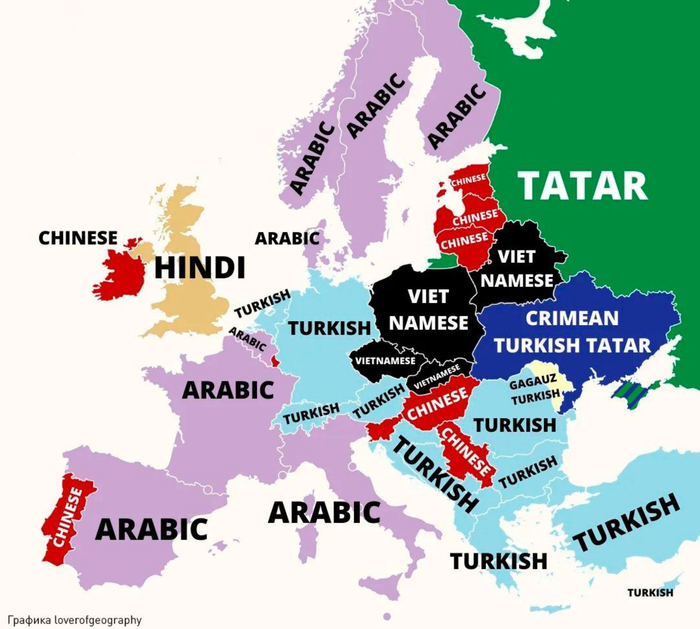 Самый распространенный восточный или азиатский язык в странах Европы