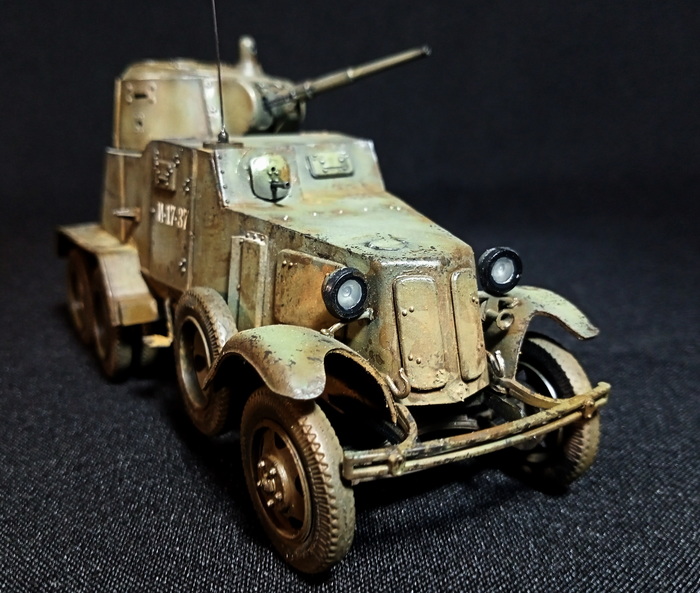 Ижорский броневик. БА-10А Моделизм, Стендовый моделизм, Сборная модель, Миниатюра, Вторая мировая война, Своими руками, Рукоделие, Хобби, Масштабная модель, Коллекция, Бронетехника, СССР, Броневик, Рукоделие без процесса, История, Танки, Видео, Длиннопост