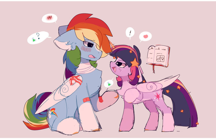    ? , My Little Pony, Ponyart, Rainbow Dash, Twilight Sparkle