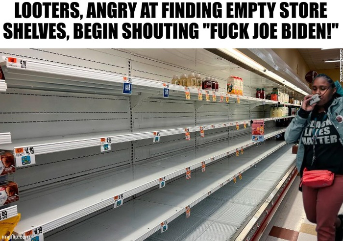 Пустые полки огорчают негров!