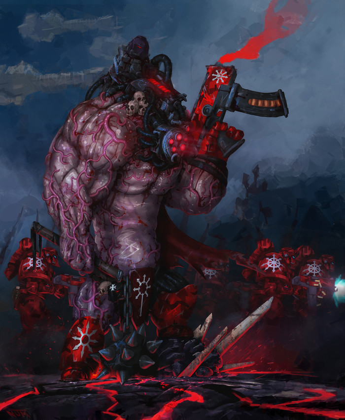 Cyberbiological Traitor by Benjamin NJAMA Warhammer 40k, Wh Art, Chaos Space marines, 