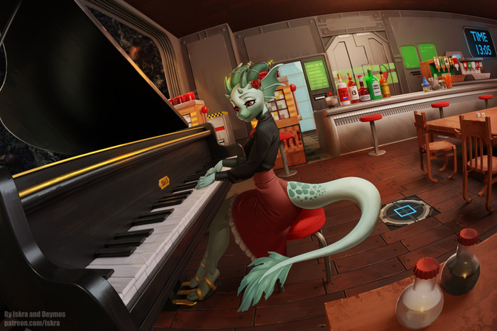 The pianist , , , Furry scalie, Iskra, Deymos, , Space Station 13