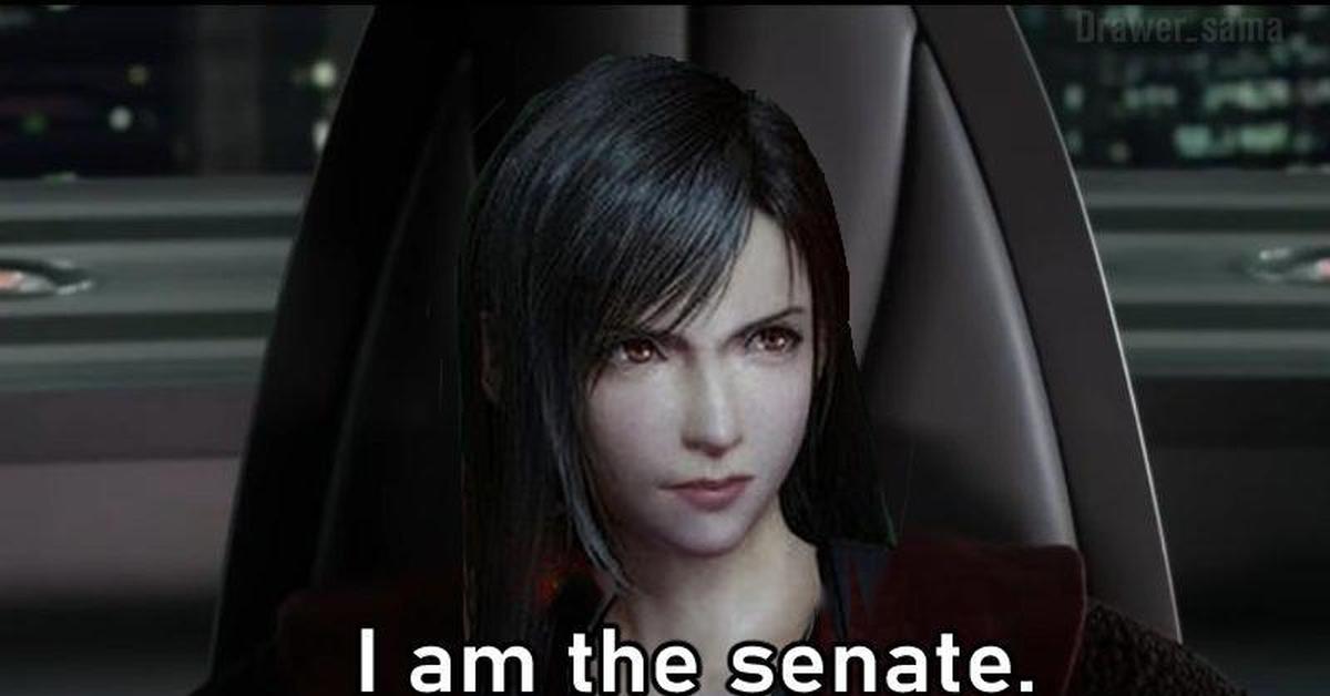 Я и есть сенат, Мемы, Tifa Lockhart, Final Fantasy VII, Звездные войны III:...
