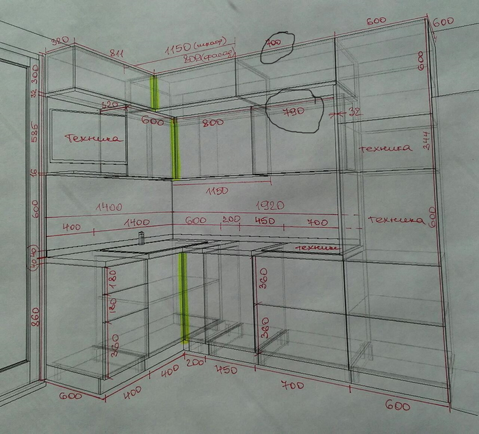 Чертежи кухонной мебели своими руками: размеры, схемы, проектирование