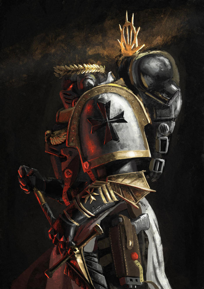 Art by a-tarzia Warhammer 40k, Adeptus Astartes, Astra Militarum, Chaos Space marines, Adepta Sororitas, Inquisition, Plague marine, Black Templars, Death Watch, Sister repentia, Wh Art, 