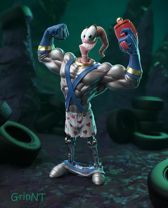  . Earthworm Jim  , -,  90-, , 3D , Sega, 