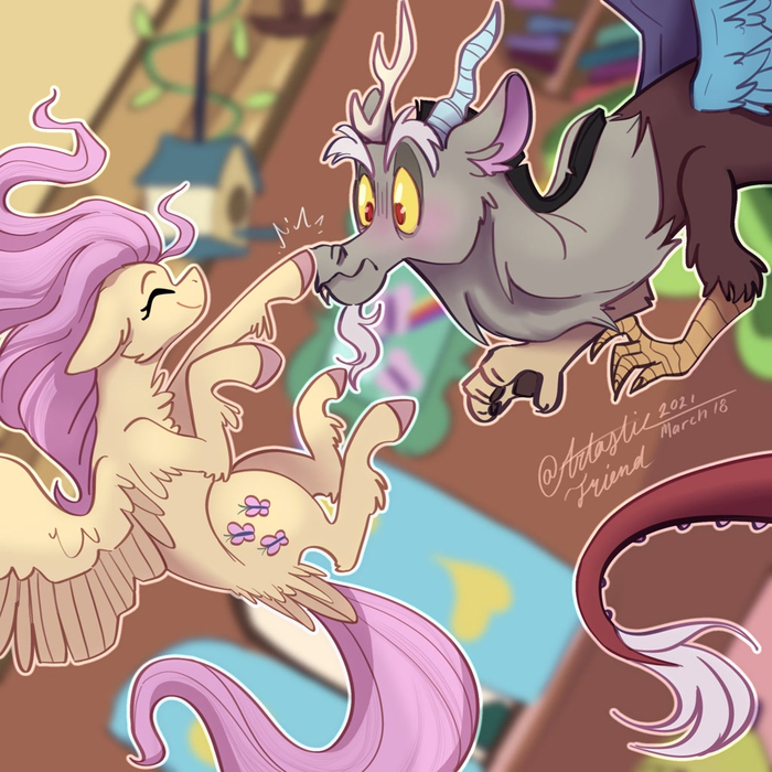  My Little Pony, Fluttershy, MLP Discord, , Ponyart