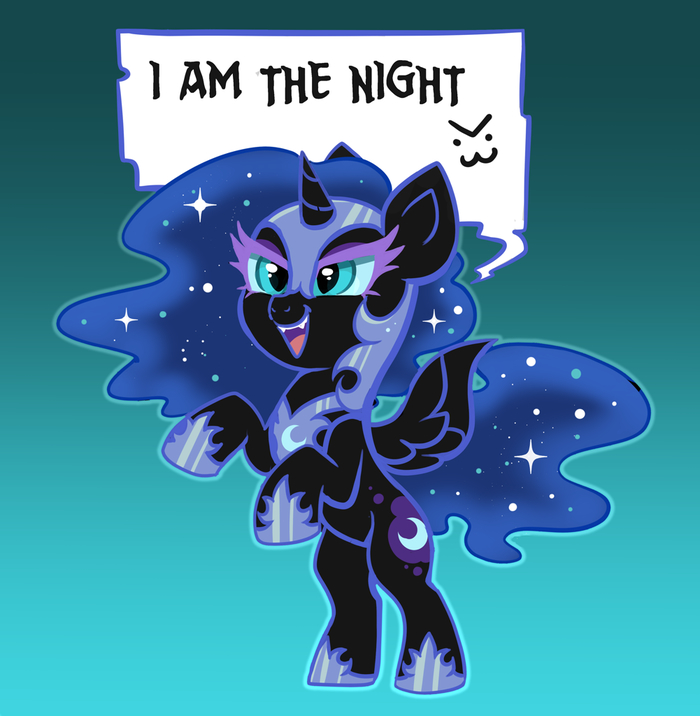 I am the Night! My Little Pony, Nightmare Moon, Ponyart, Ravensunart, 