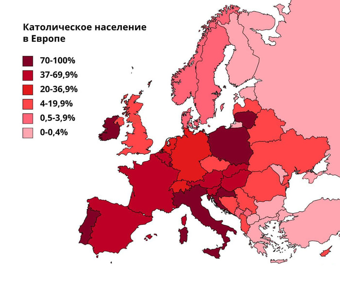 Католическое население в Европе