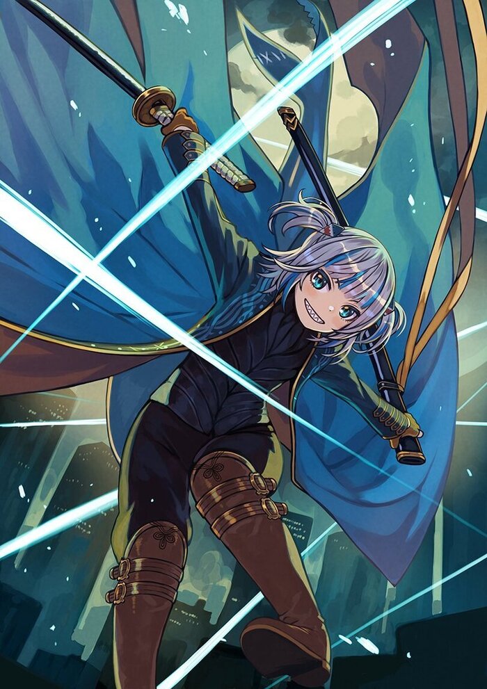 Need more POWER! , Anime Art, , Virtual YouTuber, Hololive, Gawr Gura, , Devil May Cry, Devil May Cry 5, , 