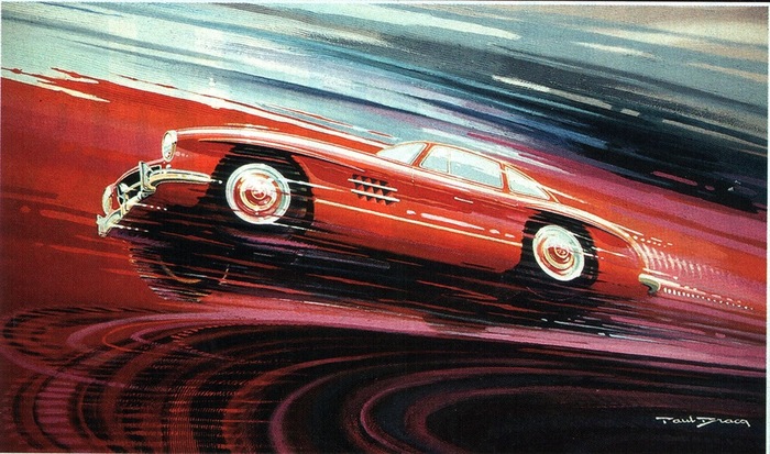 Поль Брак - легендарный автомобильный дизайнер и художник Авто, Картина, Художник, Дизайн, Мерседес, BMW, Длиннопост