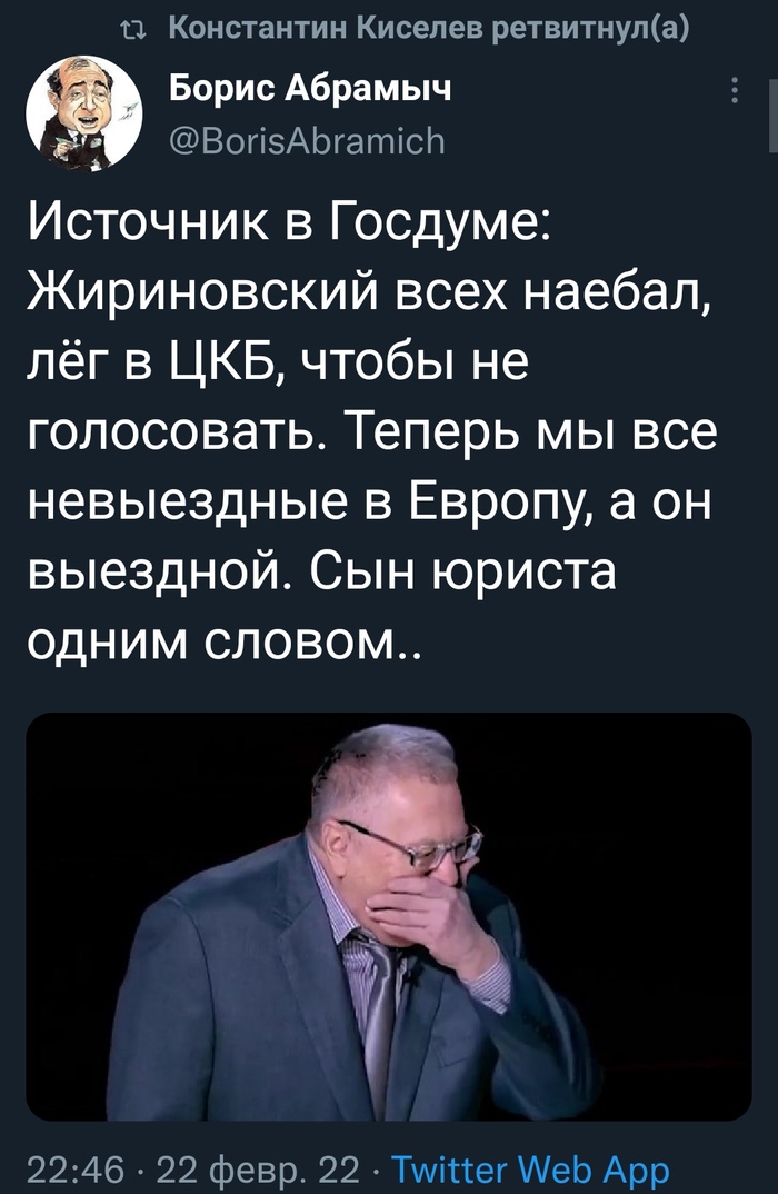 Засейвился Политика, Скриншот, Twitter, Мат, Владимир Жириновский, Признание независимости ДНР и ЛНР