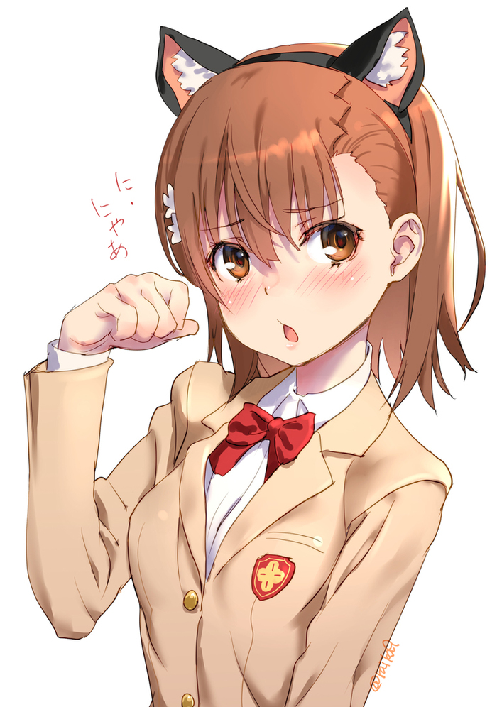 Misaka Nekoto , Anime Art, Pixiv, Animal Ears, , , To aru Kagaku no Railgun, Misaka Mikoto